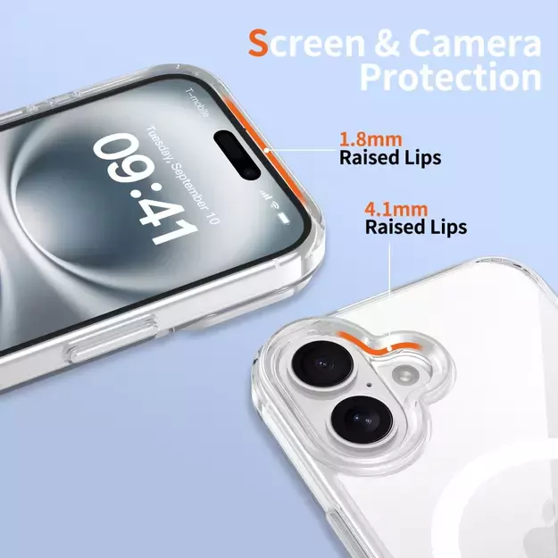 Tech-Protect Flexair Hybrid CC Magsafe iPhone 16 Case - Clear 10