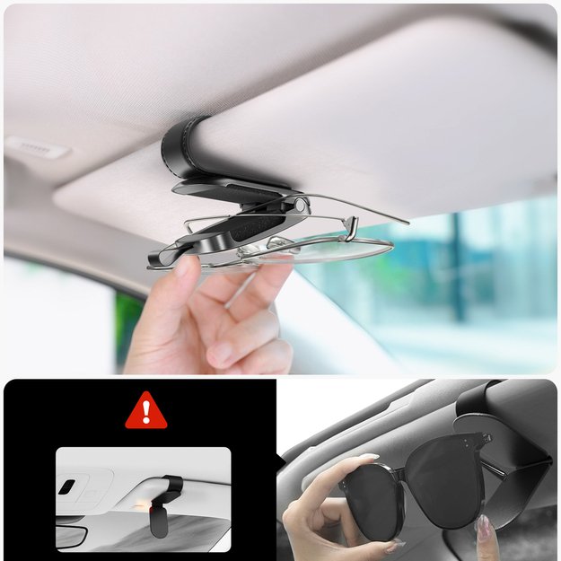 Joyroom JR-ZS511 Sun Visor Holder with Magnetic Clip - Black 3