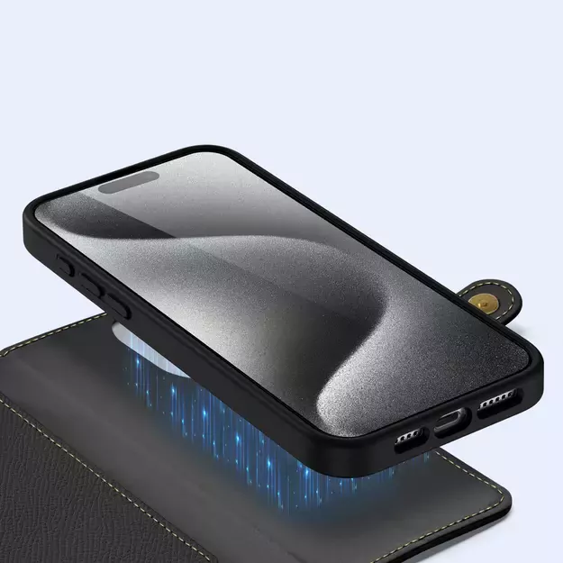 Dux Ducis Lawa Leather Case for iPhone 15 Pro - Black 5