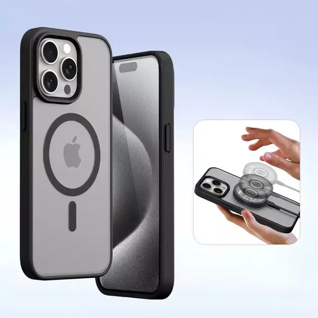 Dux Ducis Lawa Leather Case for iPhone 15 Pro - Black 6