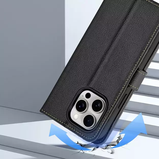 Dux Ducis Lawa Leather Case for iPhone 15 Pro - Black 10