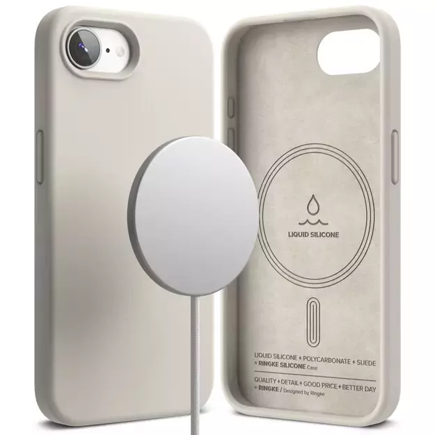 Ringke Silicone Magsafe iPhone 16e Case - Beige 8
