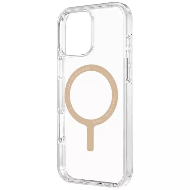 Uniq Clario Magclick Charging Case for iPhone 16 Pro - Transparent Gold 1