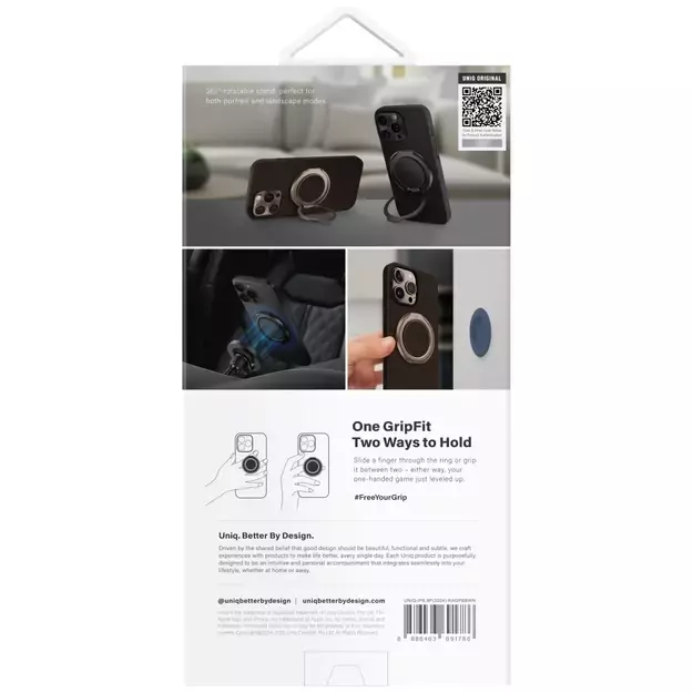 Uniq Keva Air Magclick Charging GripFit Case for iPhone 16 Pro Max - Brown 5