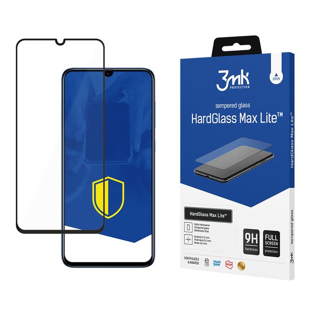 9H 3mk HardGlass Max Lite&trade; glass for Samsung Galaxy A70