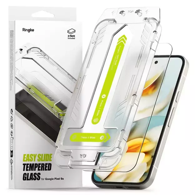 Ringke Easy Slide 2-pack tempered glass for Google Pixel 9A