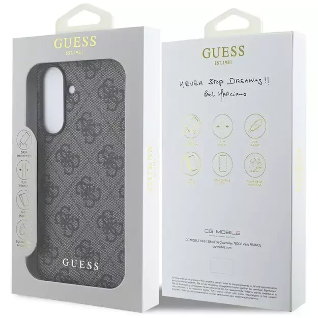 Guess 4G Metal Gold Logo Case for Samsung Galaxy A36 - Brown 6