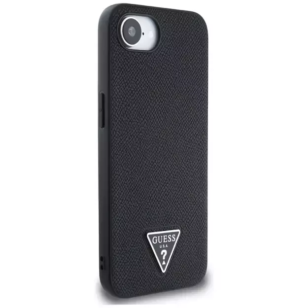Guess Grained Triangle MagSafe case for iPhone 16e - black 3