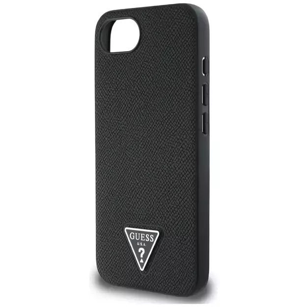 Guess Grained Triangle MagSafe case for iPhone 16e - black 5