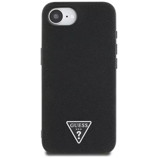 Guess Grained Triangle MagSafe case for iPhone 16e - black 2