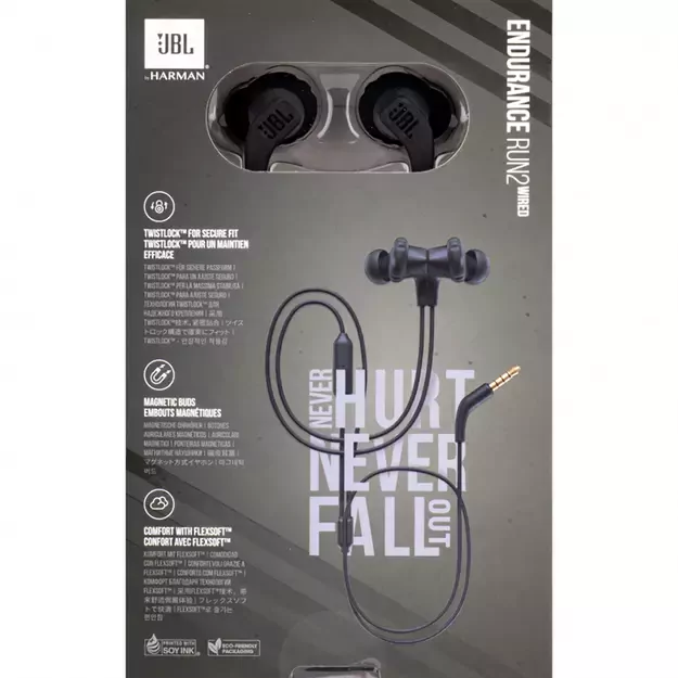 JBL Endurance Run 2 Waterproof Wired Headphones - Black 1
