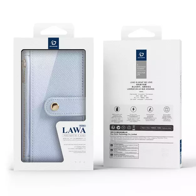 Dux Ducis Lawa Leather Case for iPhone 16 Pro Max with Detachable Magnetic Wallet - Blue 11