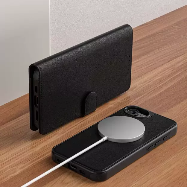 Tech-Protect Wallet MagSafe iPhone 16e Case - Matte Black 2