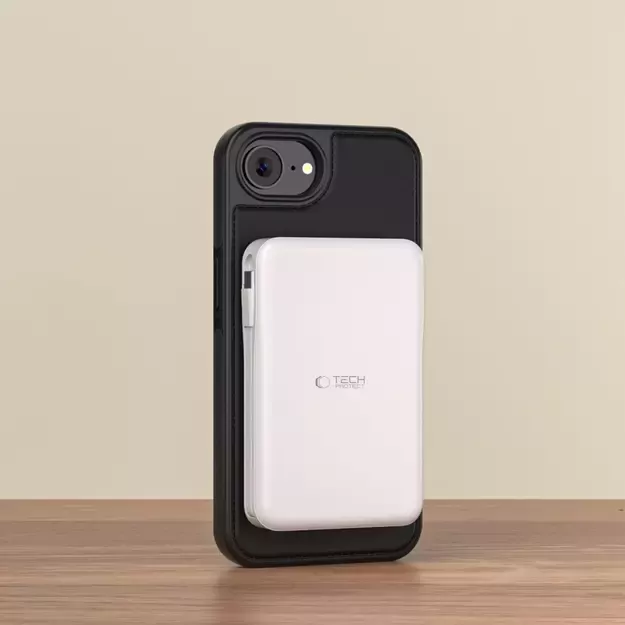 Tech-Protect Wallet MagSafe iPhone 16e Case - Matte Black 1