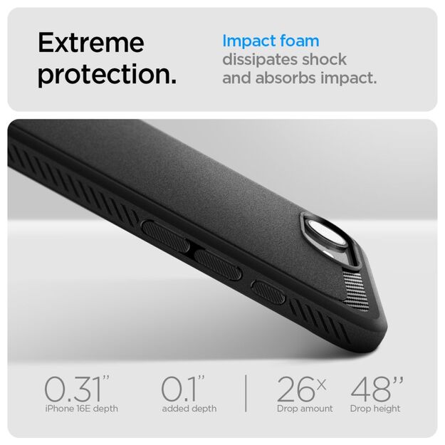 Spigen Rugged Armor MagSafe case for iPhone 16e - black 11