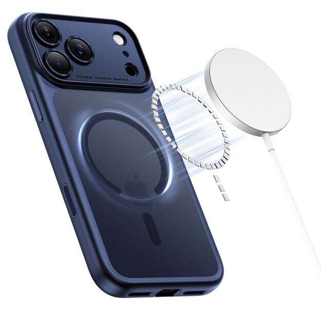 Tech-Protect Magpeak Magsafe CC Case for iPhone 17 Pro Max - Matte Navy Blue 2