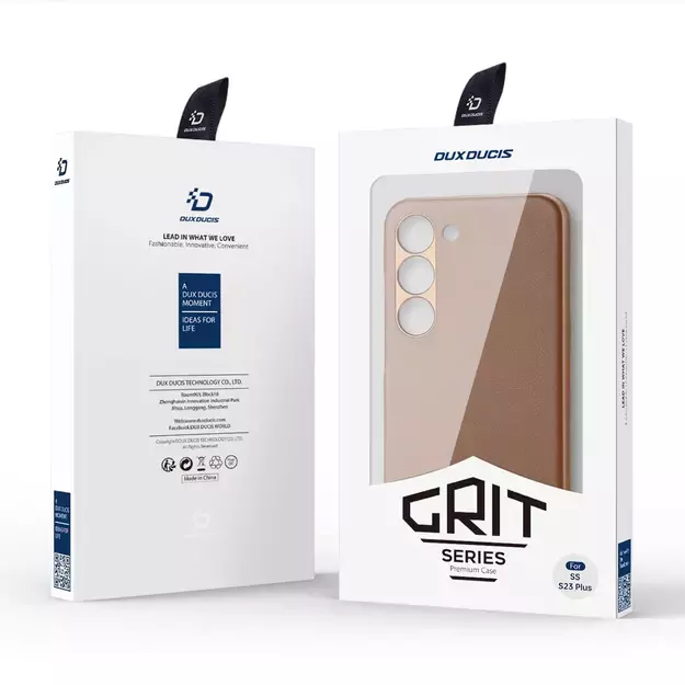 Dux Ducis Grit case for Samsung Galaxy S23+ elegant case made of artificial leather brown 4