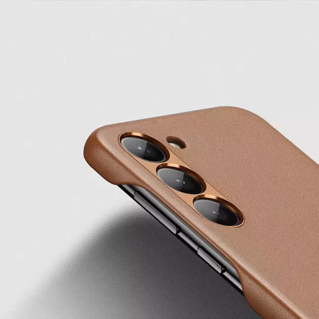 Dux Ducis Grit case for Samsung Galaxy S23+ elegant case made of artificial leather brown 6