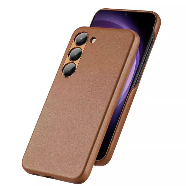 Dux Ducis Grit case for Samsung Galaxy S23+ elegant case made of artificial leather brown 1