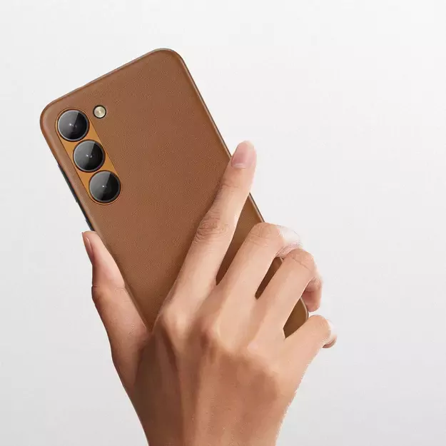 Dux Ducis Grit case for Samsung Galaxy S23+ elegant case made of artificial leather brown 2