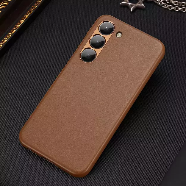 Dux Ducis Grit case for Samsung Galaxy S23+ elegant case made of artificial leather brown 9