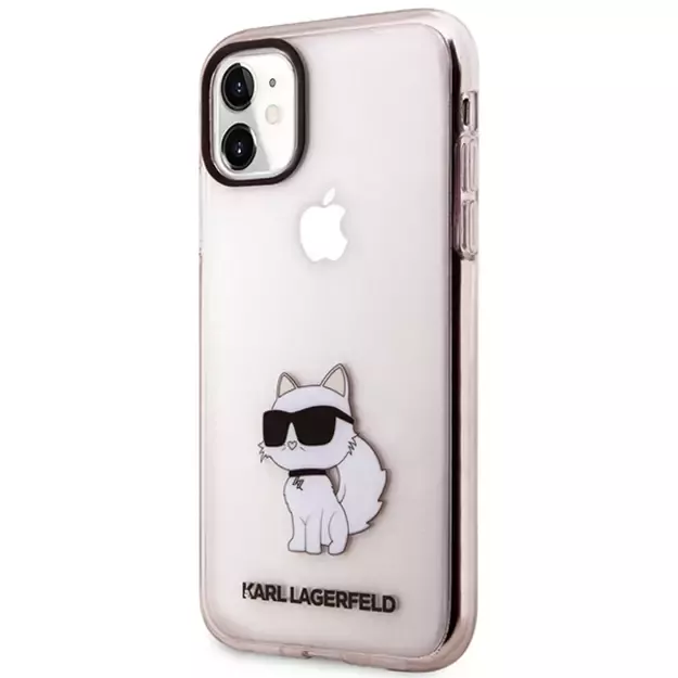 Karl Lagerfeld KLHCN61HNCHTCP iPhone 11 / Xr 6.1&quot  pink/pink hardcase Ikonik Choupette 1