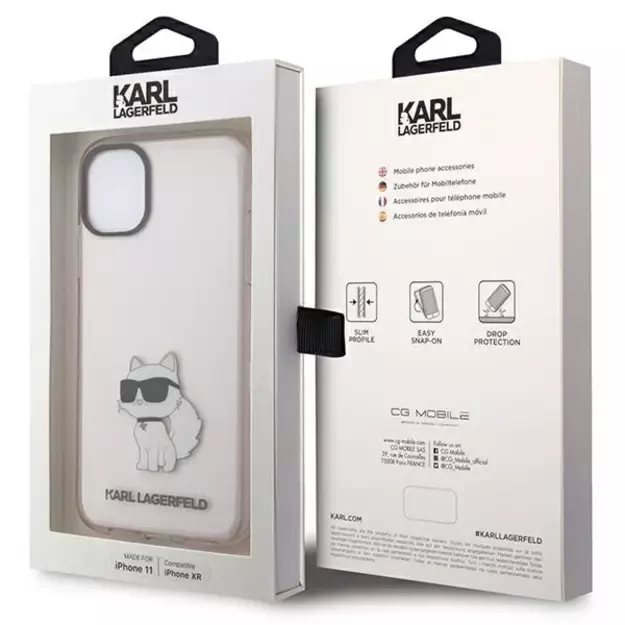 Karl Lagerfeld KLHCN61HNCHTCP iPhone 11 / Xr 6.1&quot  pink/pink hardcase Ikonik Choupette 7