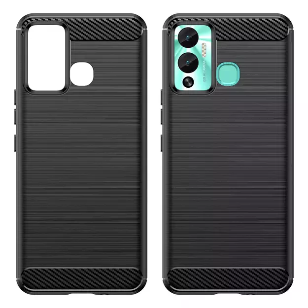 Carbon Case case for Infinix Hot 12 Play NFC / Hot 12 Play flexible silicone carbon cover black 7
