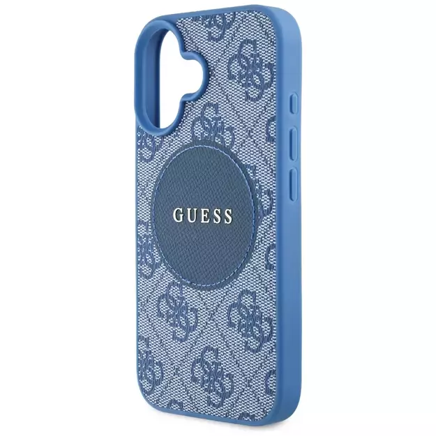 Guess 4G Circle Classic Logo MagSafe case for iPhone 16 - blue 1