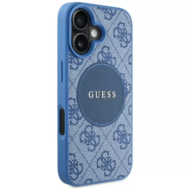 Guess 4G Circle Classic Logo MagSafe case for iPhone 16 - blue 13