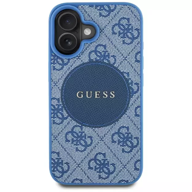 Guess 4G Circle Classic Logo MagSafe case for iPhone 16 - blue 12