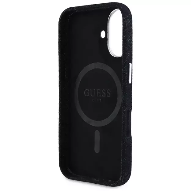 Guess Denim Triangle Logo MagSafe case for iPhone 16 - black 6