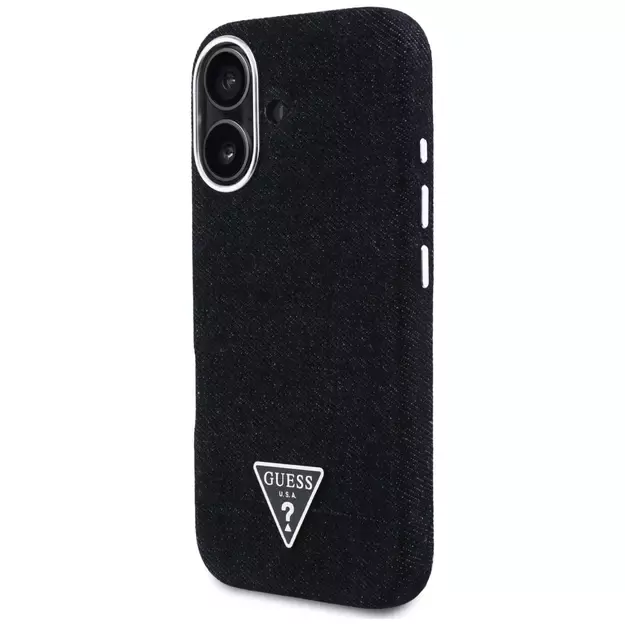 Guess Denim Triangle Logo MagSafe case for iPhone 16 - black 1