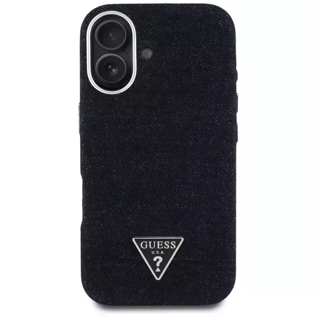 Guess Denim Triangle Logo MagSafe case for iPhone 16 - black 2