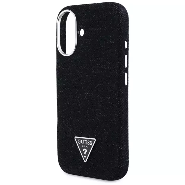 Guess Denim Triangle Logo MagSafe case for iPhone 16 - black 5
