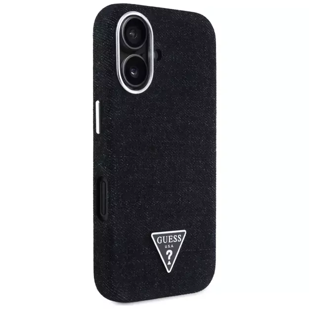 Guess Denim Triangle Logo MagSafe case for iPhone 16 - black 3