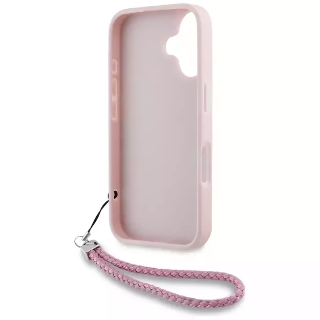 Karl Lagerfeld Quilted Initial Logo &amp  Chain Strap iPhone 16 Case - Pink 7