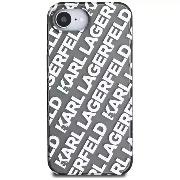 Karl Lagerfeld IML Repeat Logo case for iPhone 16e - silver 2