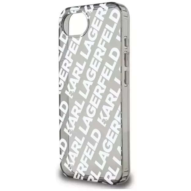 Karl Lagerfeld IML Repeat Logo case for iPhone 16e - silver 4