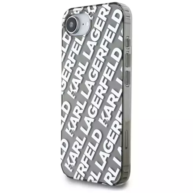 Karl Lagerfeld IML Repeat Logo case for iPhone 16e - silver 1