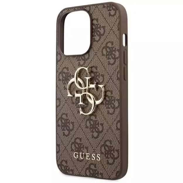 Guess GUHCP14L4GMGBR iPhone 14 Pro 6,1  brązowy/brown hardcase 4G Big Metal Logo 5