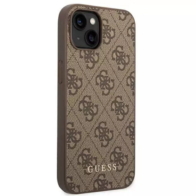 Guess GUHCP14SG4GFBR iPhone 14 6.1  brown / brown hard case 4G Metal Gold Logo 3