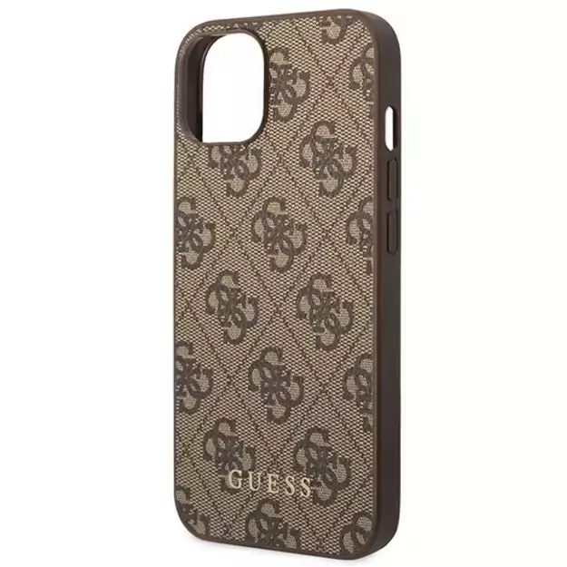Guess GUHCP14SG4GFBR iPhone 14 6.1  brown / brown hard case 4G Metal Gold Logo 5