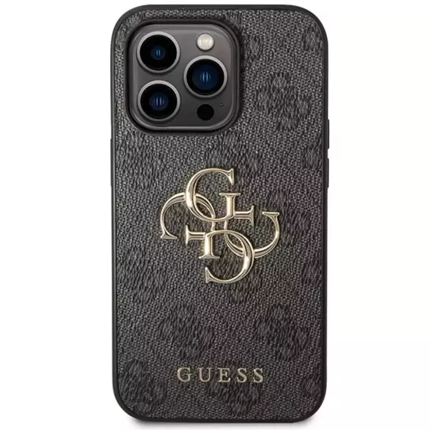 Guess 4G Big Metal Logo case for iPhone 15 Pro Max - gray 8