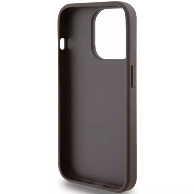 Guess 4G Metal Gold Logo case for iPhone 15 Pro - brown 13