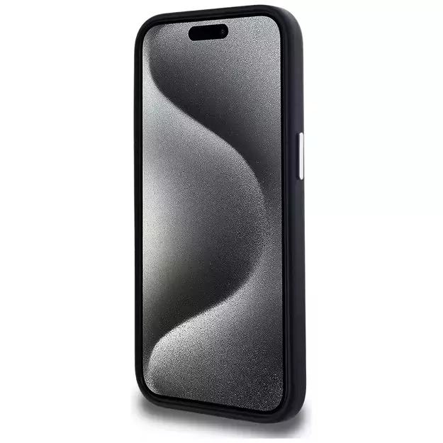Karl Lagerfeld FW Metal Plate MagSafe iPhone 15 Case - Black 11