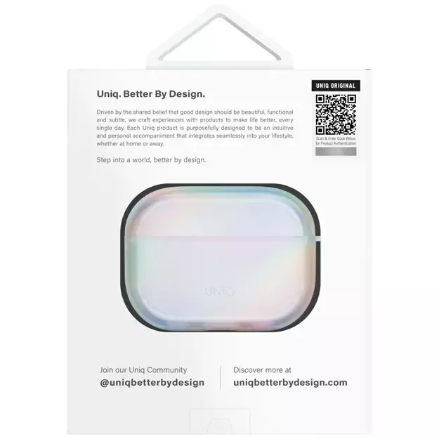 Uniq Iridescia Case for AirPods Pro 2 Hang Case - Holo White 4