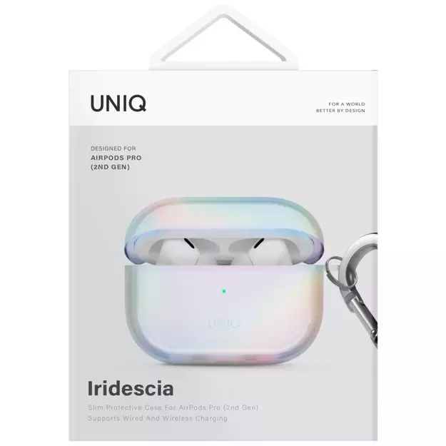 Uniq Iridescia Case for AirPods Pro 2 Hang Case - Holo White 3