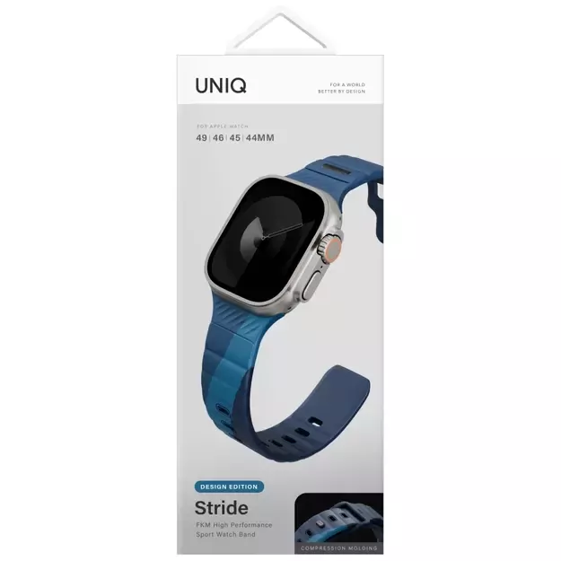 Uniq Stride De Rubber Strap for Apple Watch 44 / 45 / 46 / 49 mm - Blue 3