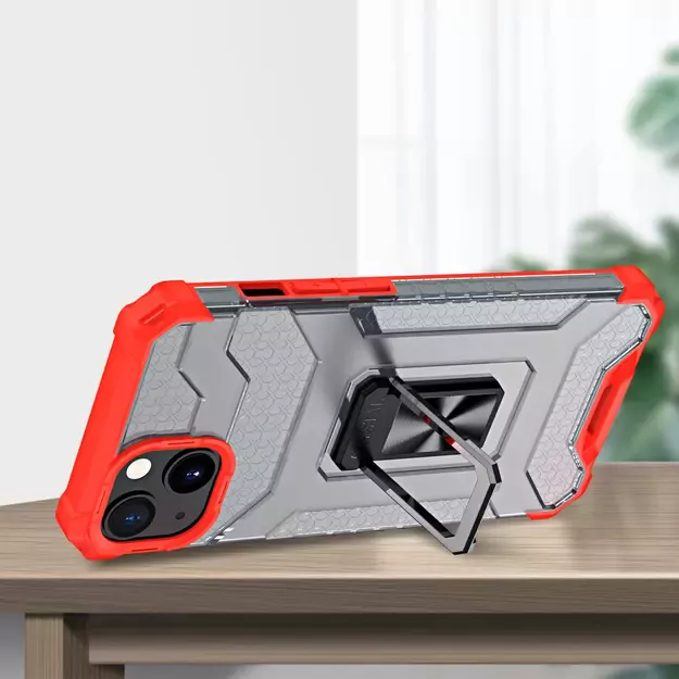 Crystal Ring Case Kickstand Tough Rugged Cover for iPhone 13 red 12